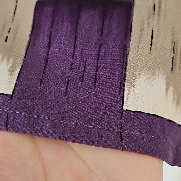 Alfred Dunner Button Down Top Vintage Patterned Collar Business Casual Size 14P - Picture 7 of 11